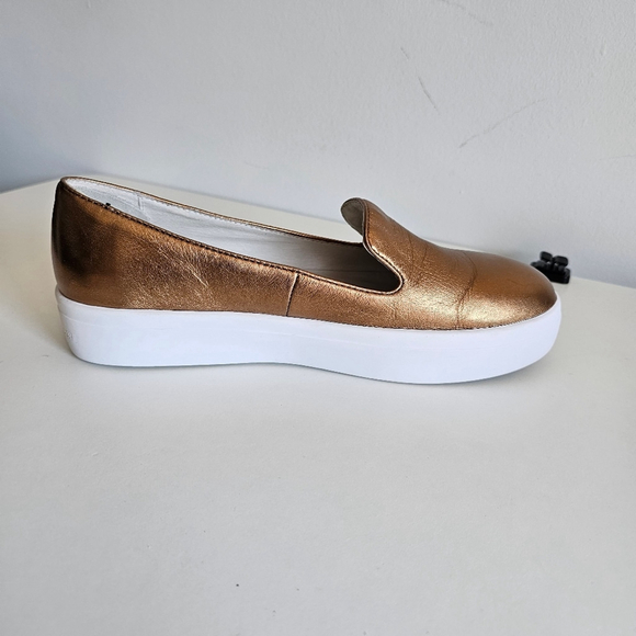Tiger of Sweden Gold Loafers Minimalist Design Size 8.5 - Picture 7 of 16